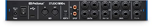 PreSonus Studio 1810c 18x8, 192 kHz, USB Audio Interface with Studio One Artist and Ableton Live Lite DAW Recording Software PreSonus Studio 1810c 18x8, 192 kHz, USB Audio Interface with Studio One Artist and Ableton Live Lite DAW Recording Software